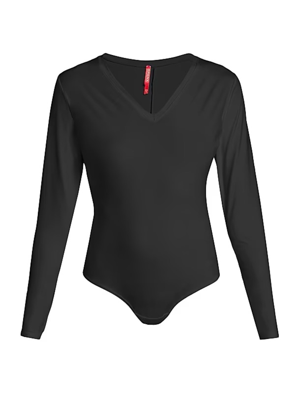 SPANX Black Long Sleeve V-Neck Bodysuit